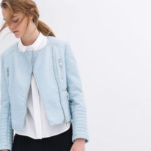 ZARA faux leather moto jacket